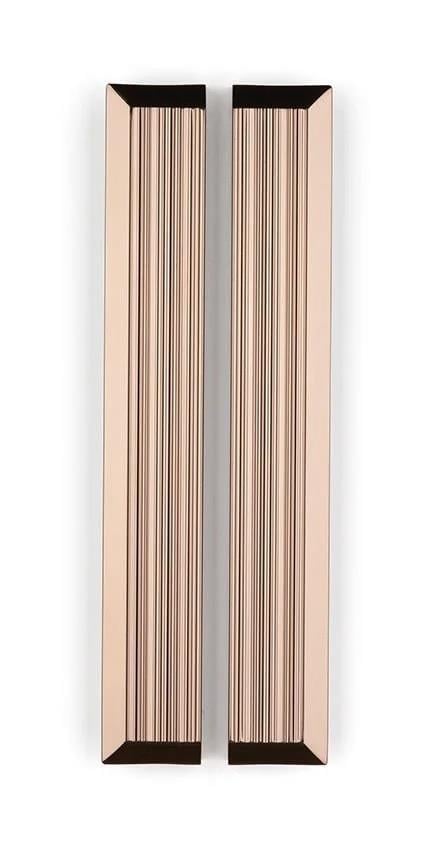 Tline L Tipi Çizgili Parlak Bakır Rose Kulp 96 mm. 209060