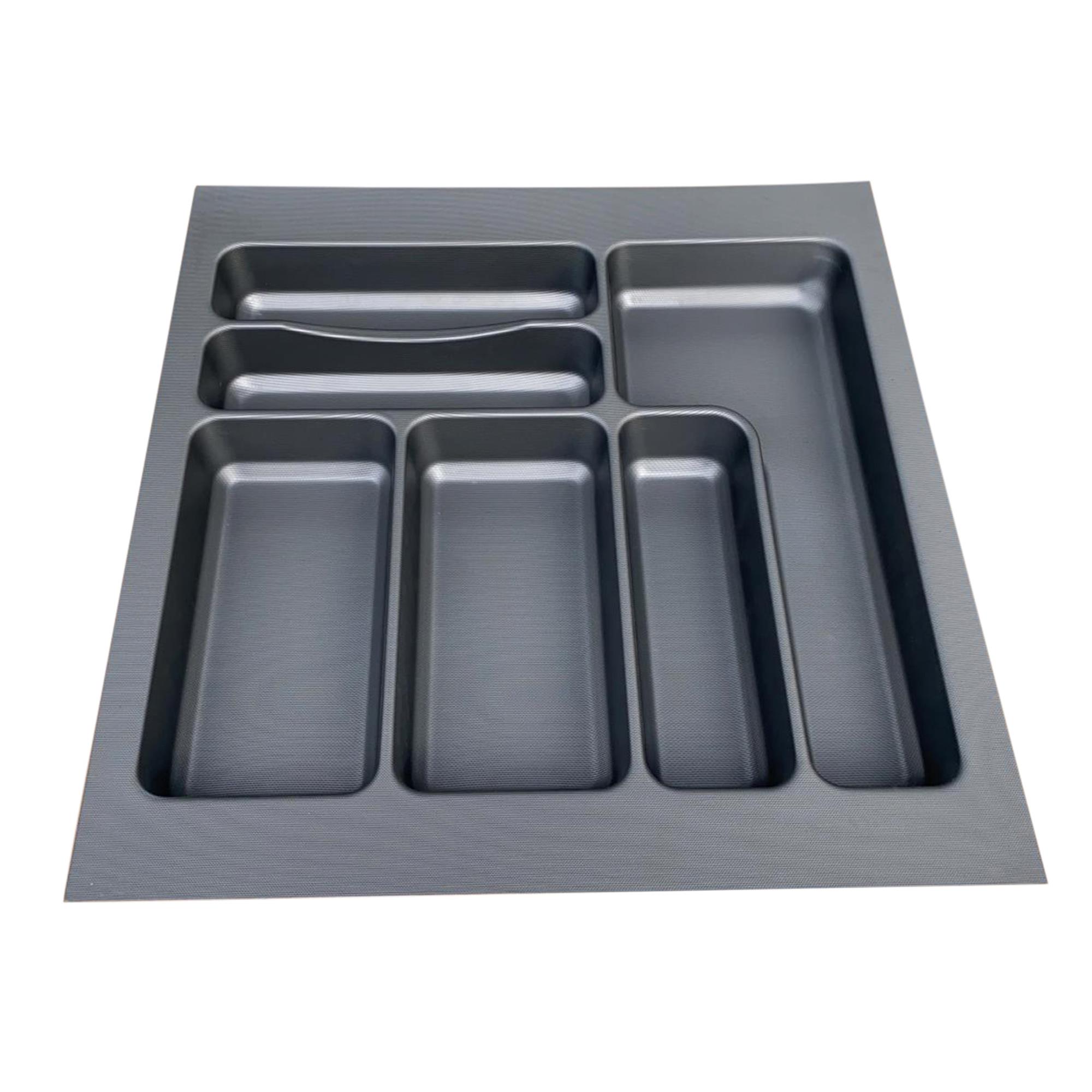 Versa Antrasit Dokulu Çekmece İçi Kare Antibakteriyel Plastik Kaşıklık 43 X 49