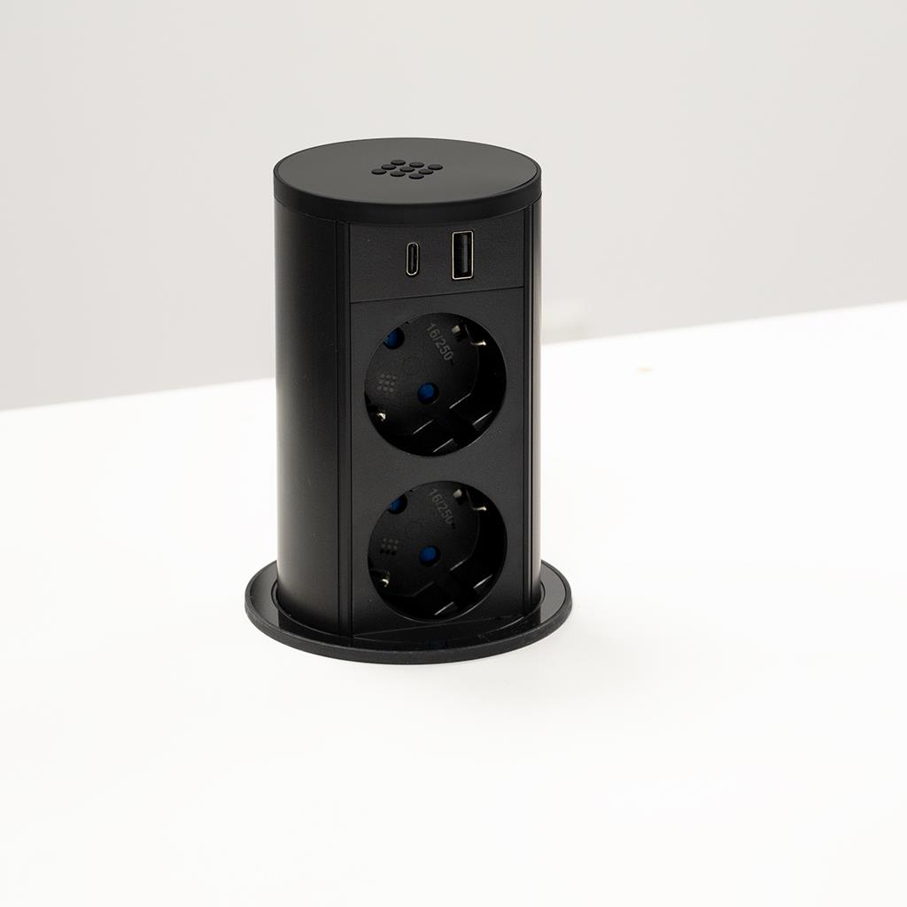 Versa Lift Basaç Pop-Up Silindir Kablosuz Wifi Şarjlı Priz Ünitesi