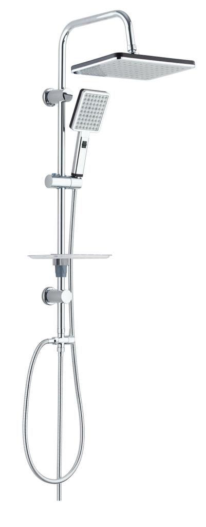 Yağmurlama Tepe Duşlu Sürgülü Duş Seti Krom