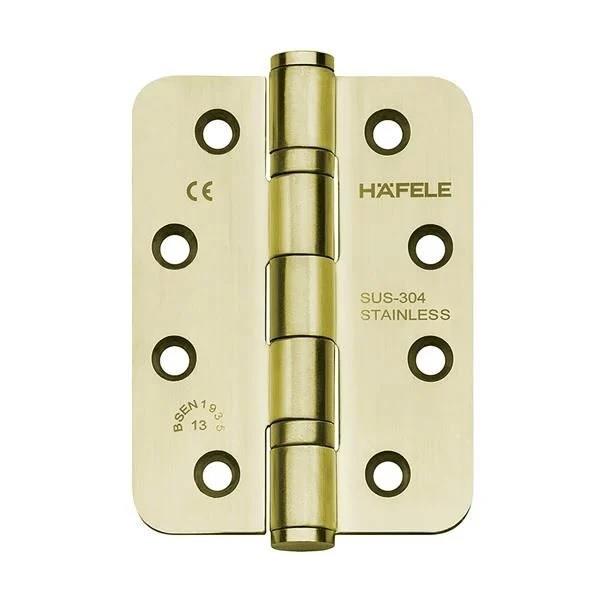 10 Cm. Oval Üniversal Kapı Menteşesi Parlak Pirinç