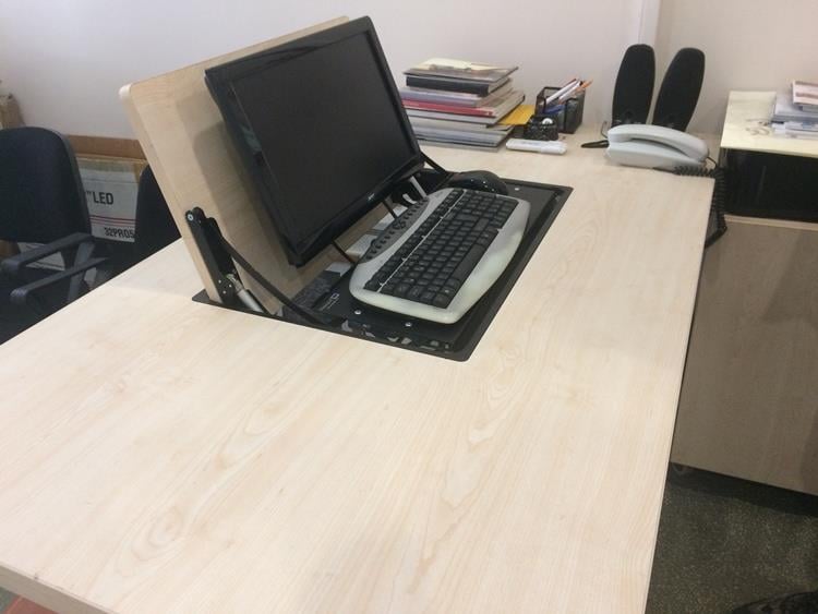 Active Desk Gizli Lcd Led Monitör Mekanizması