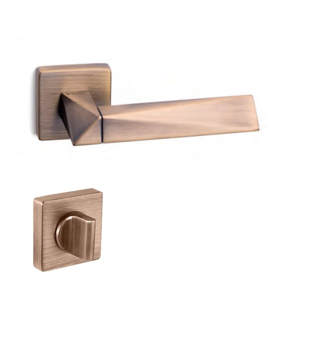 Agate Rozetli Kapı Kolu Antik Bronz - Wc