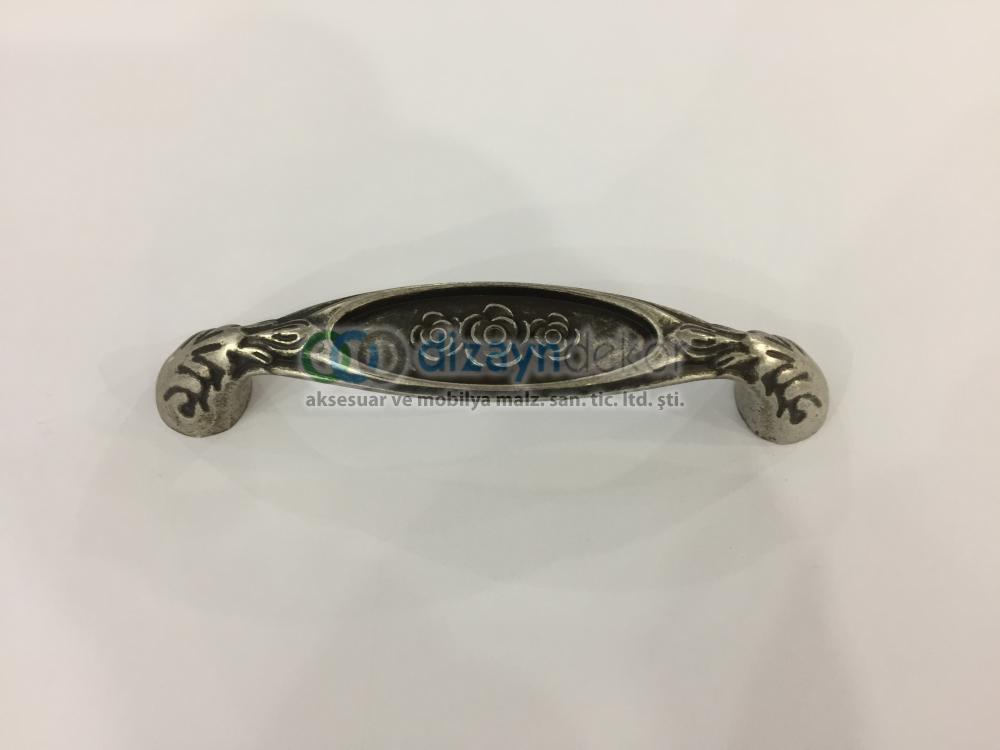 Antik Siyah Gümüş 96 Mm. Kulp 