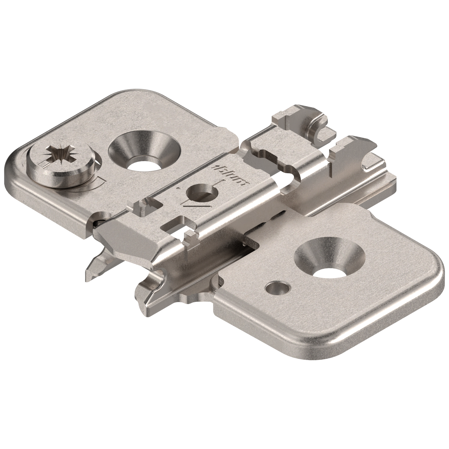 Blum Clip Menteşe tabanı, haç tipi, 0 mm, Çelik, Vidalı, HV: eksantrik 173H7100