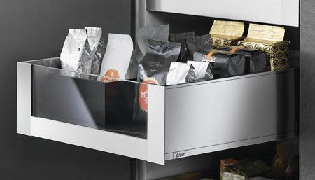 Blum İç Kiler Çekmecesi Legrabox Pure C Yüksek Yanak Önü Camlı 35 Cm. Frenli Blumotion Orion Gri Antrasit