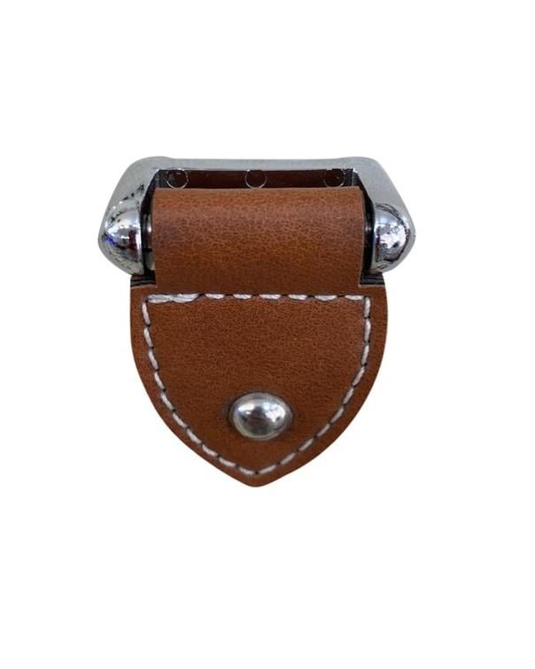 Deri Kulp 32 Mm. Parlak Krom Taba Hael