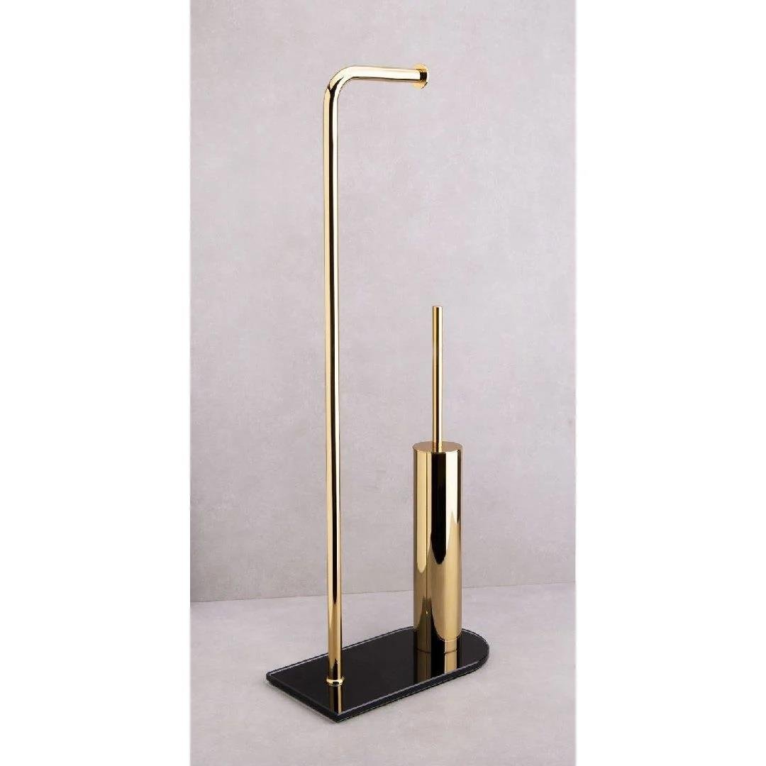 Hareketli Wc Set Gold Altın-Siyah Oval