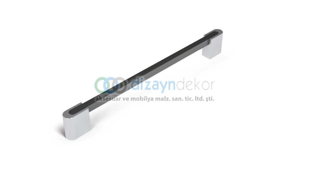Kily Mutfak Kulpu Parlak Krom Mat Siyah 128 Mm