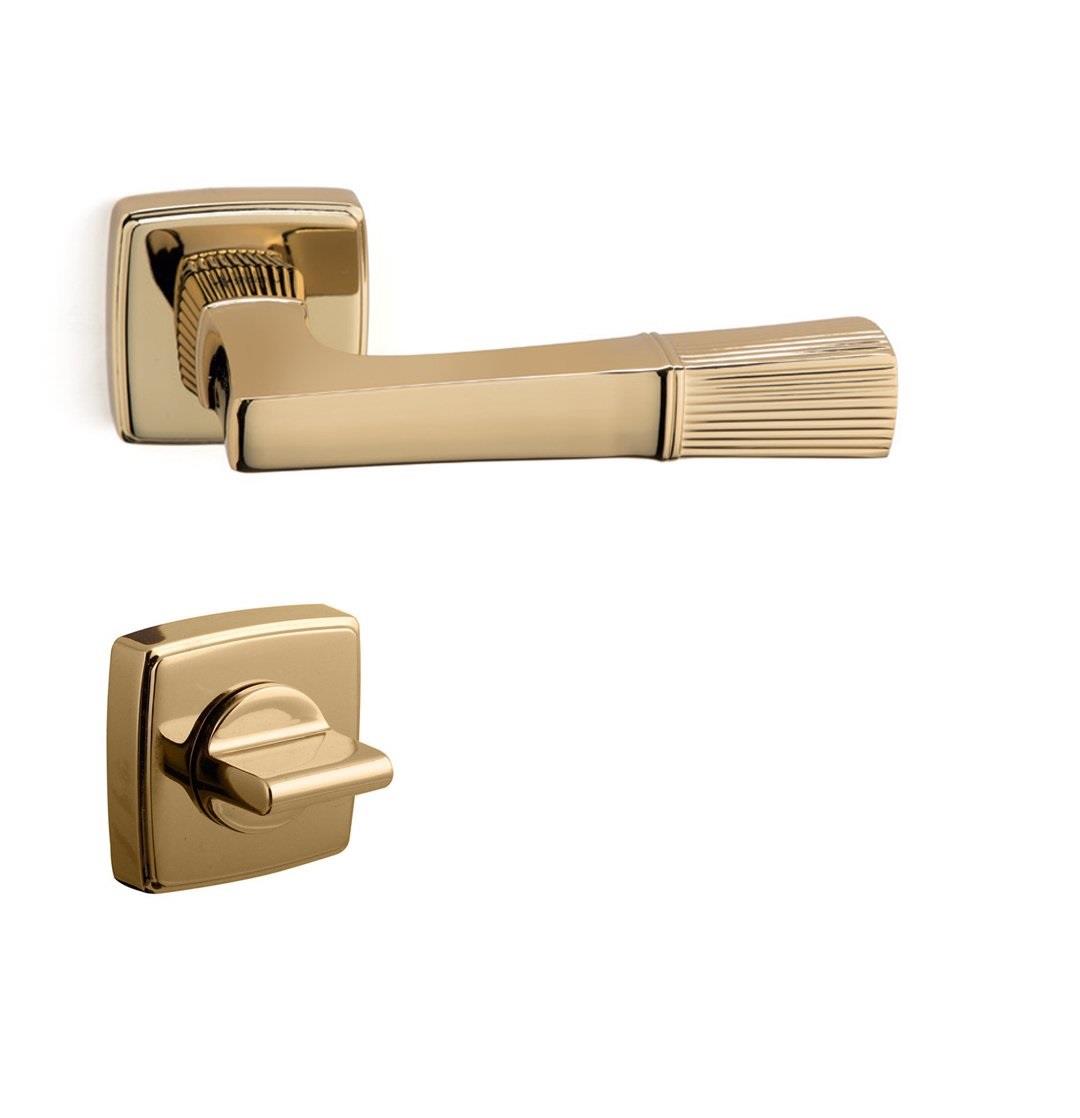 Lucina Rozetli Kapı Kolu Altın - Wc