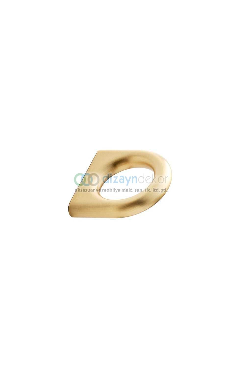 Luck Pirinç Mat Fırçalı Altın Tekli Kulp