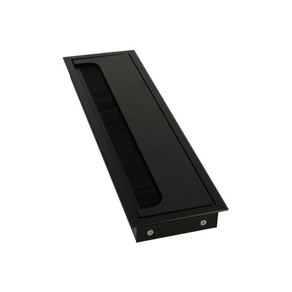 Mat Siyah Masa Kablo Kanal Kapağı, Fırçalı Lüks 80*276 Mm
