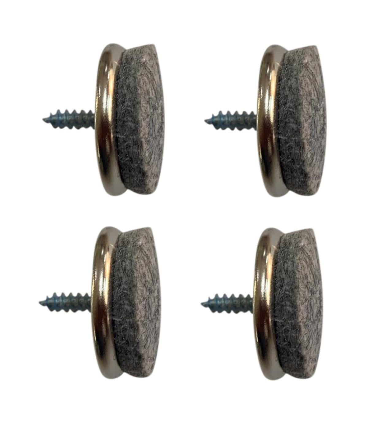 Metal Vidalı Lüks Keçe 22 Mm.-8 Adet