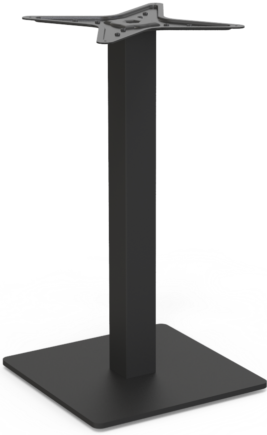 Ortadan Tablalı Kare Tip Masa Ayağı Mat Siyah Ağırlık Tabanlı 70-450 Mm