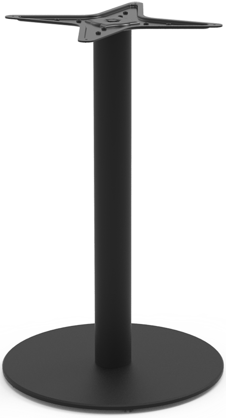 Ortadan Tablalı Masa Ayağı Yuvarlak Mat Siyah 76-480 Mm