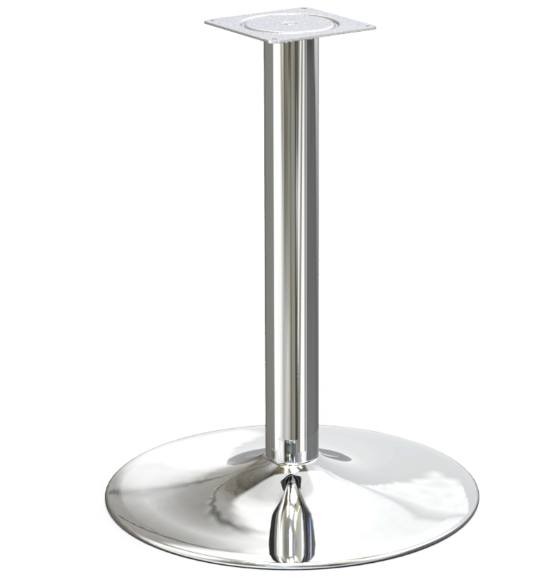 Ortadan Tablalı Paslanmaz Lüks Masa Ayağı Yuvarlak 460-710 Mm