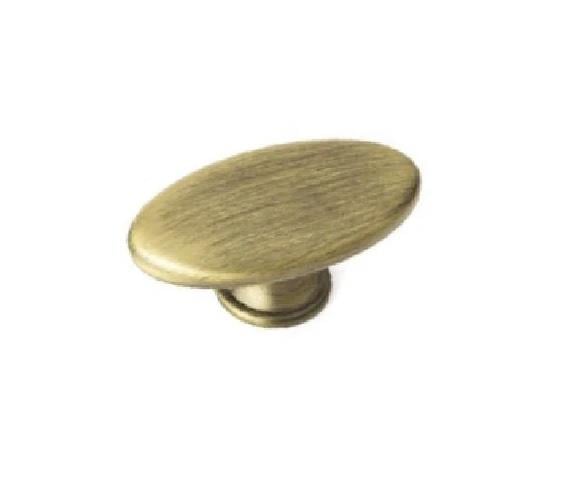 Oval Zamak Antik Bronz Tekli Düğme Kulp