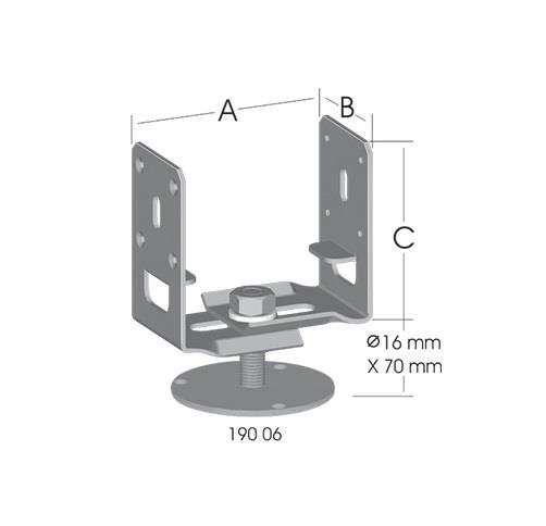 Pergola Ayağı Ayarlı Tablalı