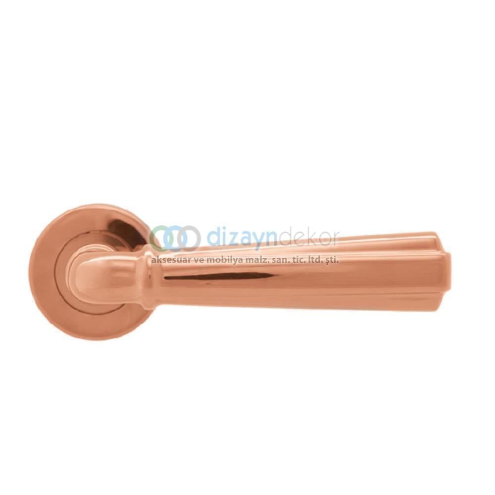 Rozetli Kapı Kolu Pasl. Pvd Bronz Barelli Tip