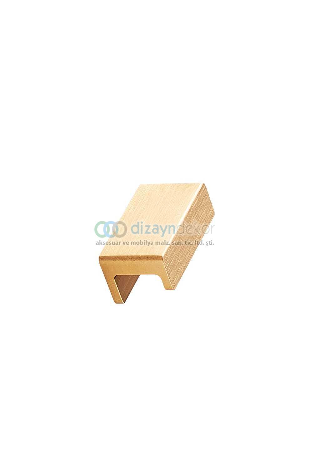 Station Pirinç Mat Fırçalı Altın 32 Mm Kulp