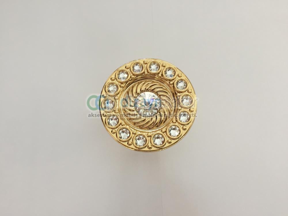 Swarovski Taşlı Tekli Midi Altın