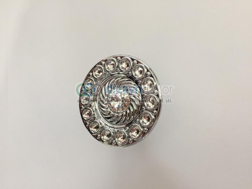Swarovski Taşlı Tekli Midi Krom