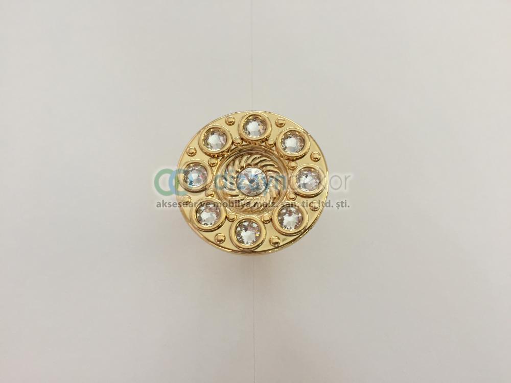 Swarovski Taşlı Tekli Mini Altın 