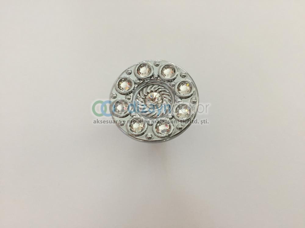 Swarovski Taşlı Tekli Mini Krom