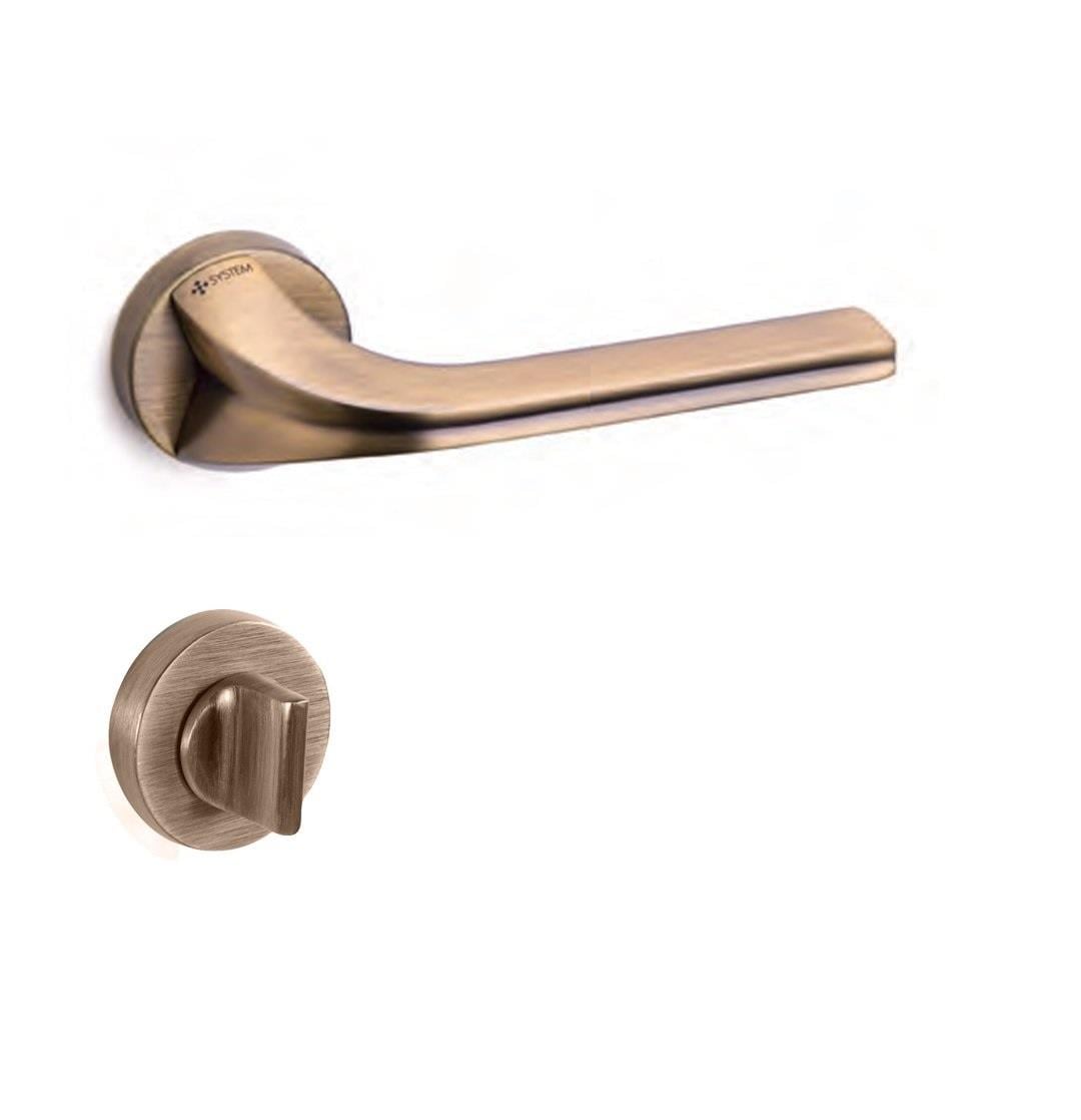 System Matrix Rozetli Kapı Kolu Antik - Wc