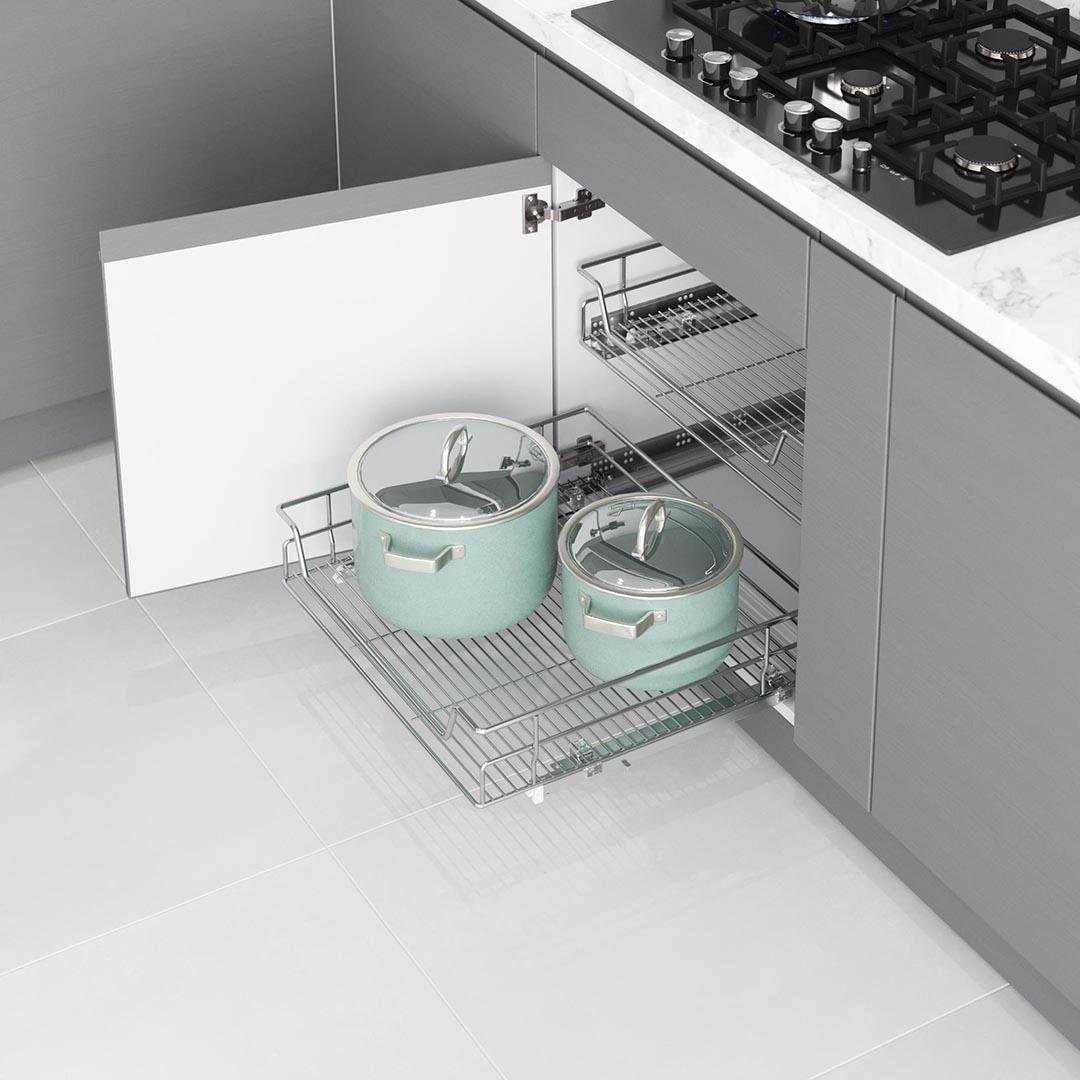 Tel Çekmece Sepeti Bağımsız Çift Açılım Tandem Raylı 45 Cm