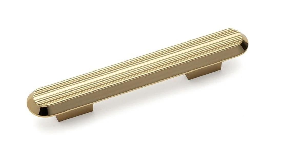 Tire Çizgili Parlak Altın Kulp 96 mm. 209004