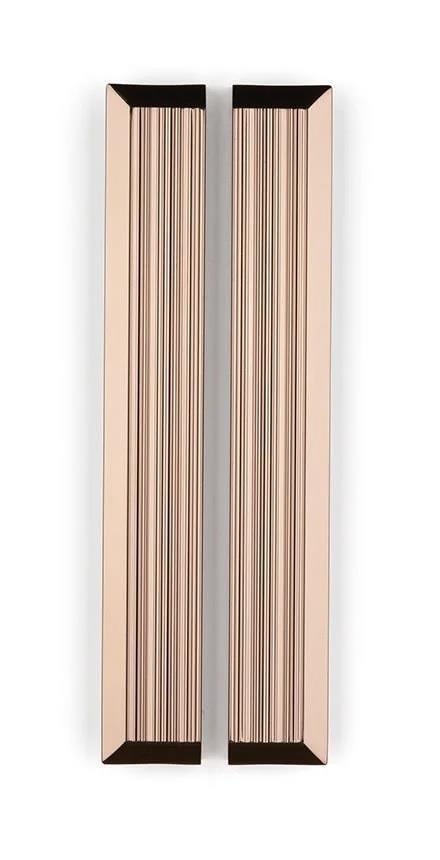 Tline L Tipi Çizgili Parlak Bakır Rose Kulp 96 mm. 209060