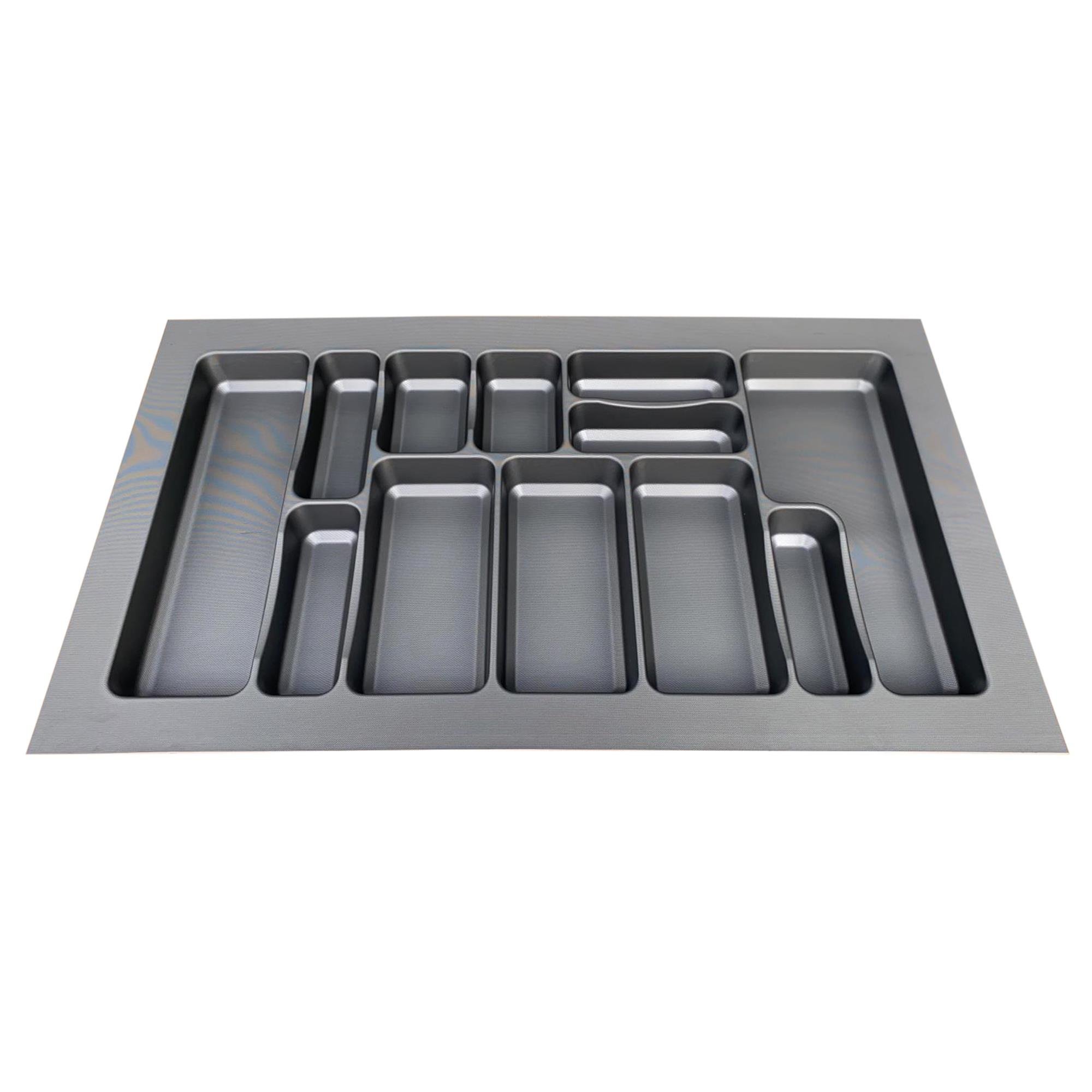 Versa Antrasit Dokulu Çekmece İçi Kare Antibakteriyel Plastik Kaşıklık 85 X 49