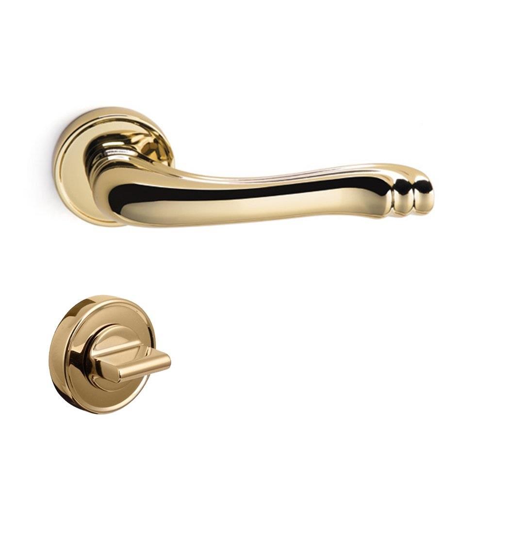 Victoria Rozetli Kapı Kolu Parlak Altın - Wc