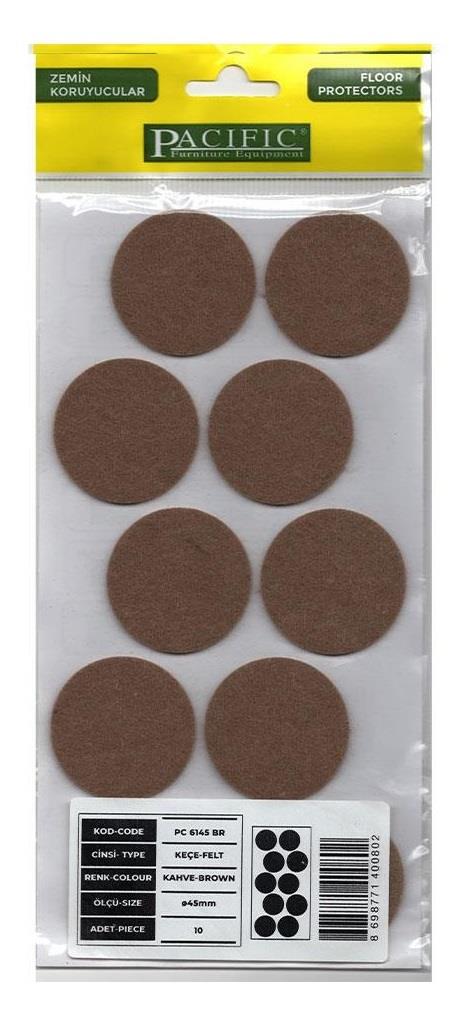 Yapışkanlı Keçe Zemin Koruyucusu Çap 45 Mm-5 adet