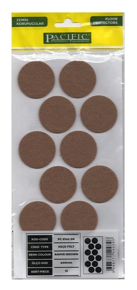Yapışkanlı Keçe Zemin Koruyucusu Çap 40 Mm-5 adet