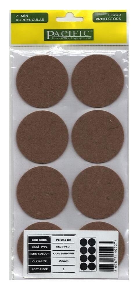 Yapışkanlı Keçe Zemin Koruyucusu Çap 50 Mm-5 adet