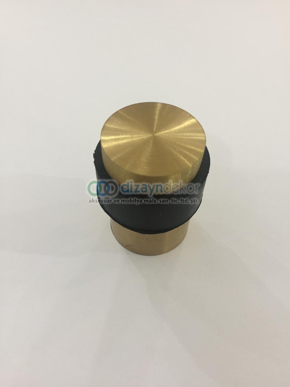Zemine Yere Monte Kapı Stoperi Parlak Paslanmaz Sarı