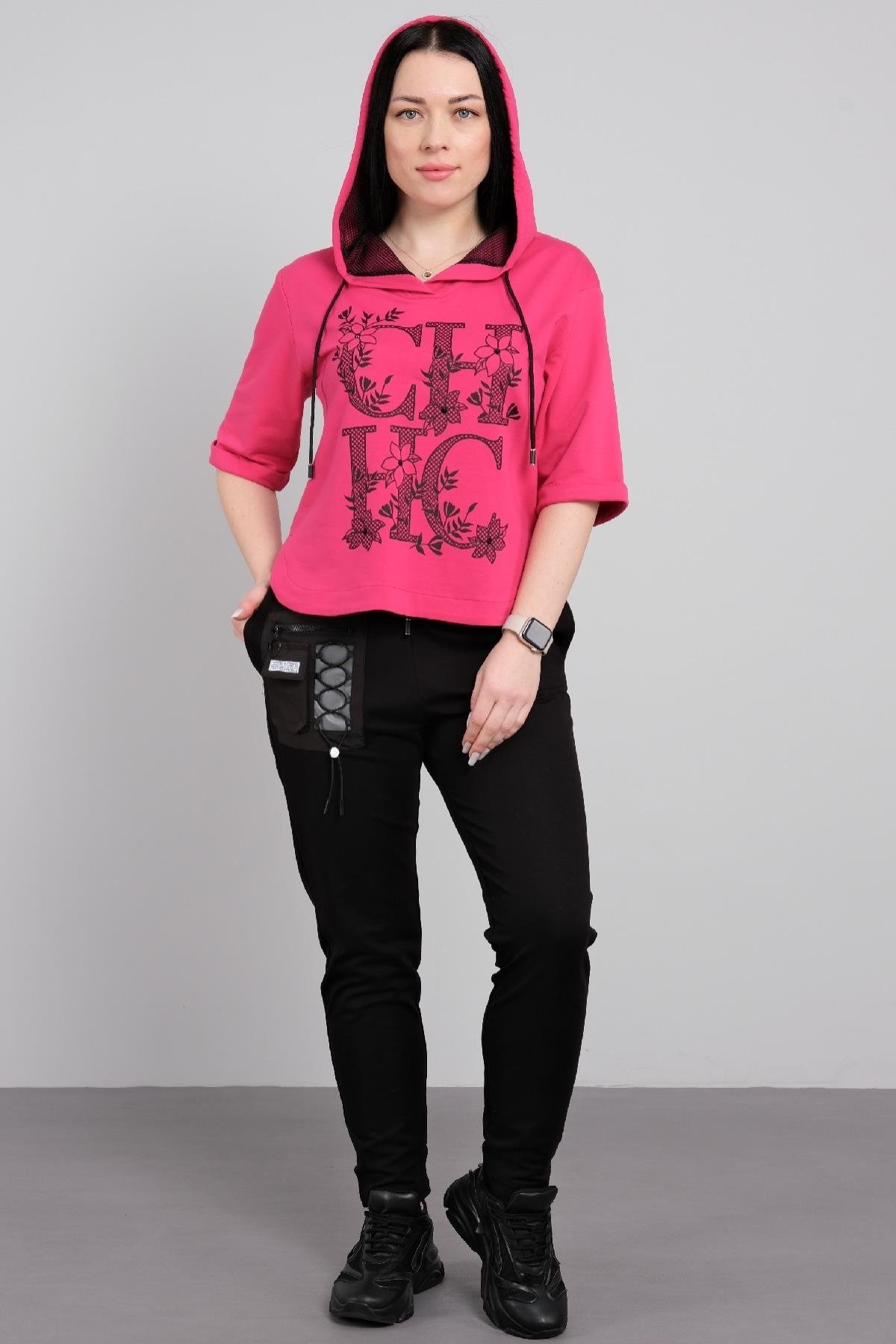 Spor tarz büyük beden kadın takımı