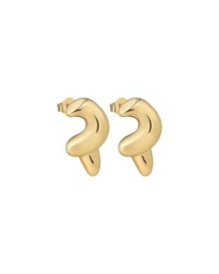Gold Asimetrik Küpe