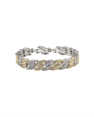 Gold-Silver Taşlı Bileklik