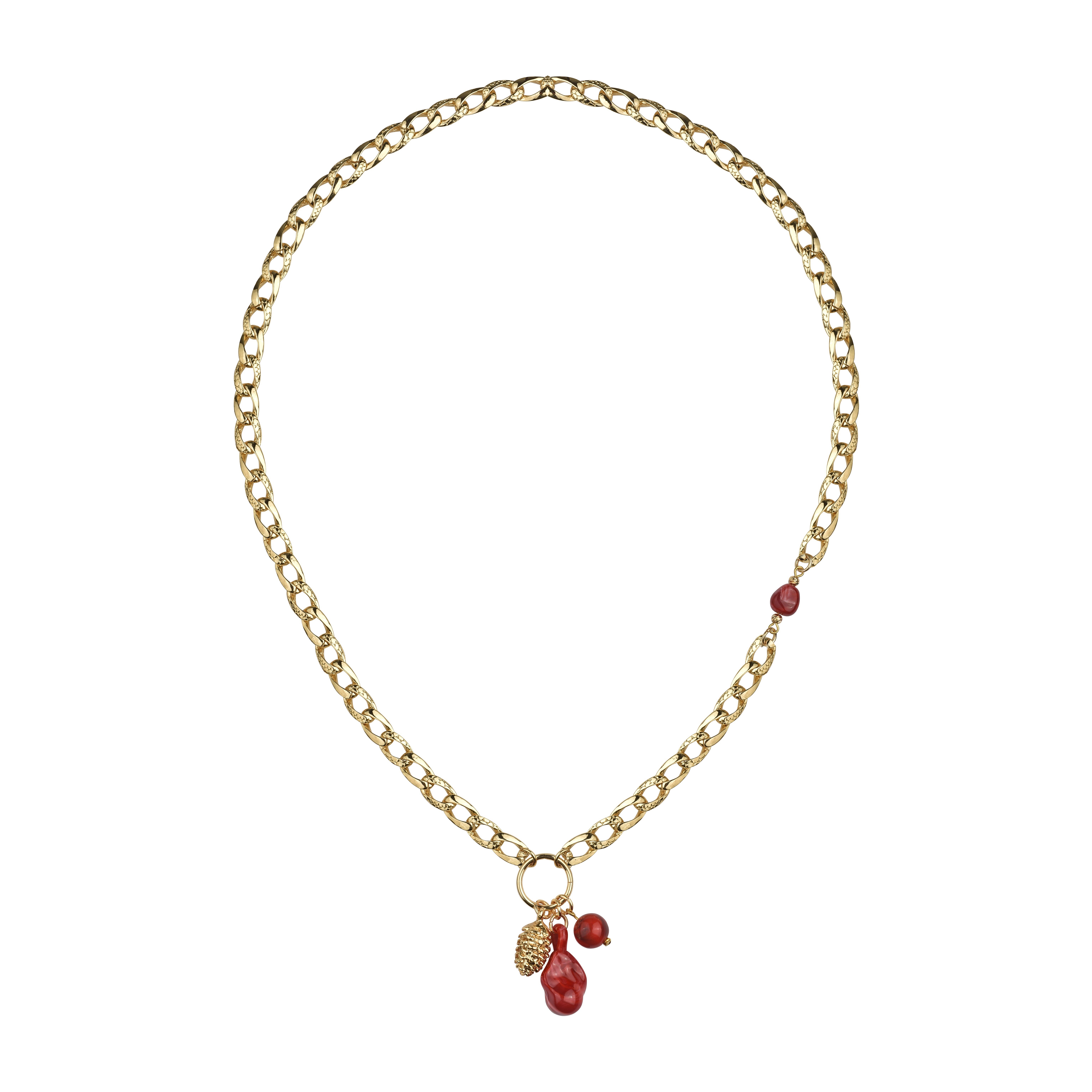 Charm Detaylı Zincir Kolye