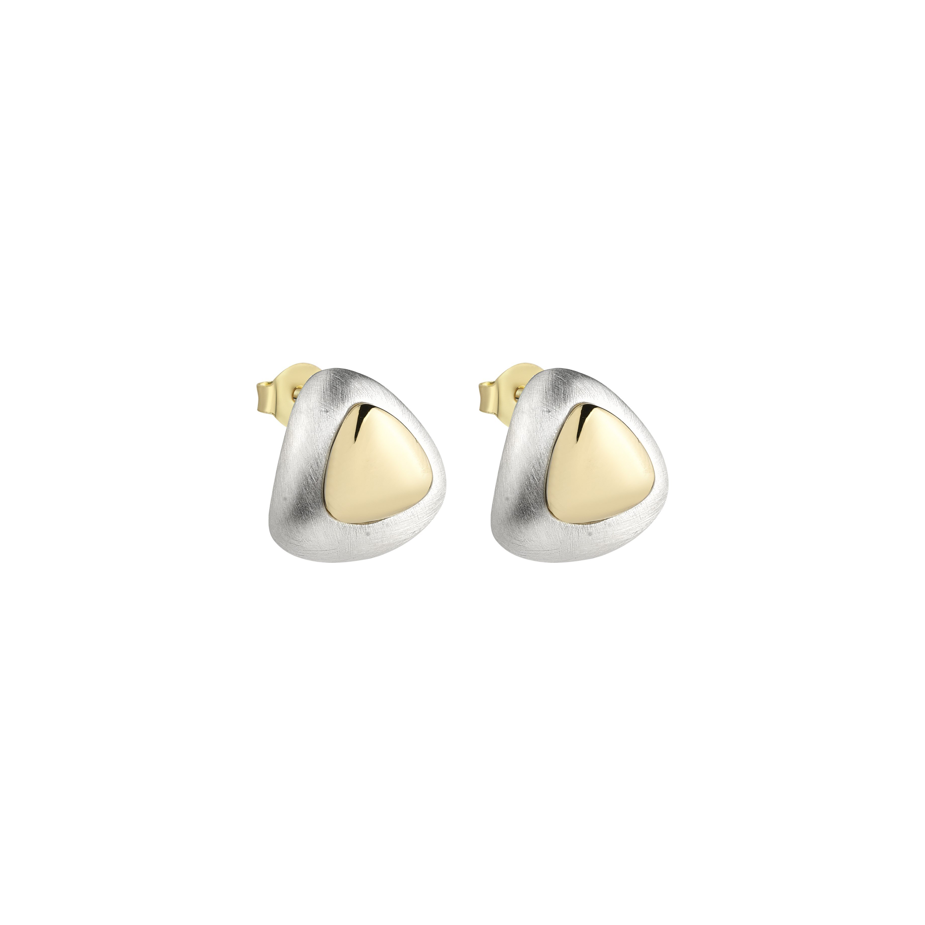 Silver Gold Karışımı Küpe