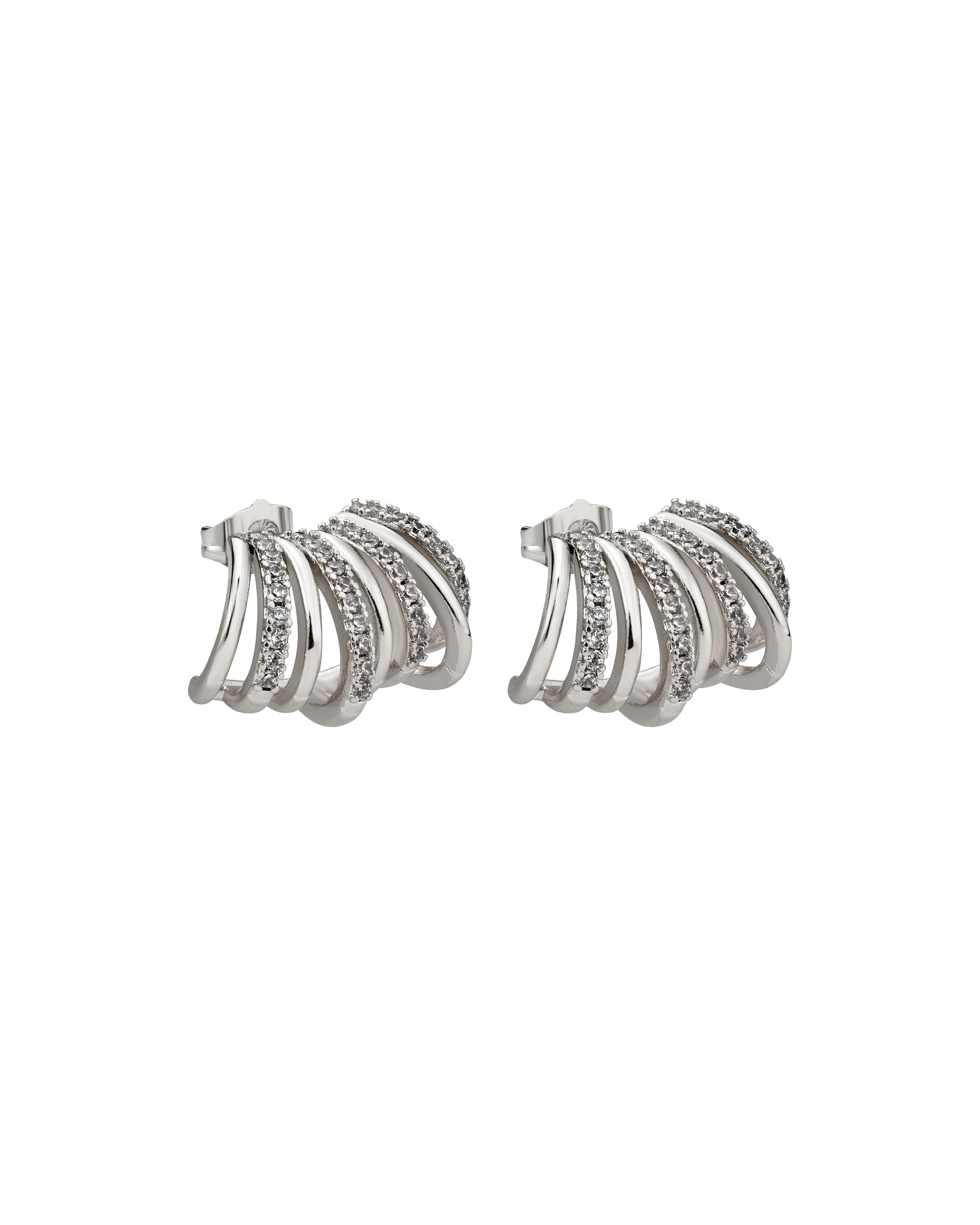 Taşlı Silver Küpe