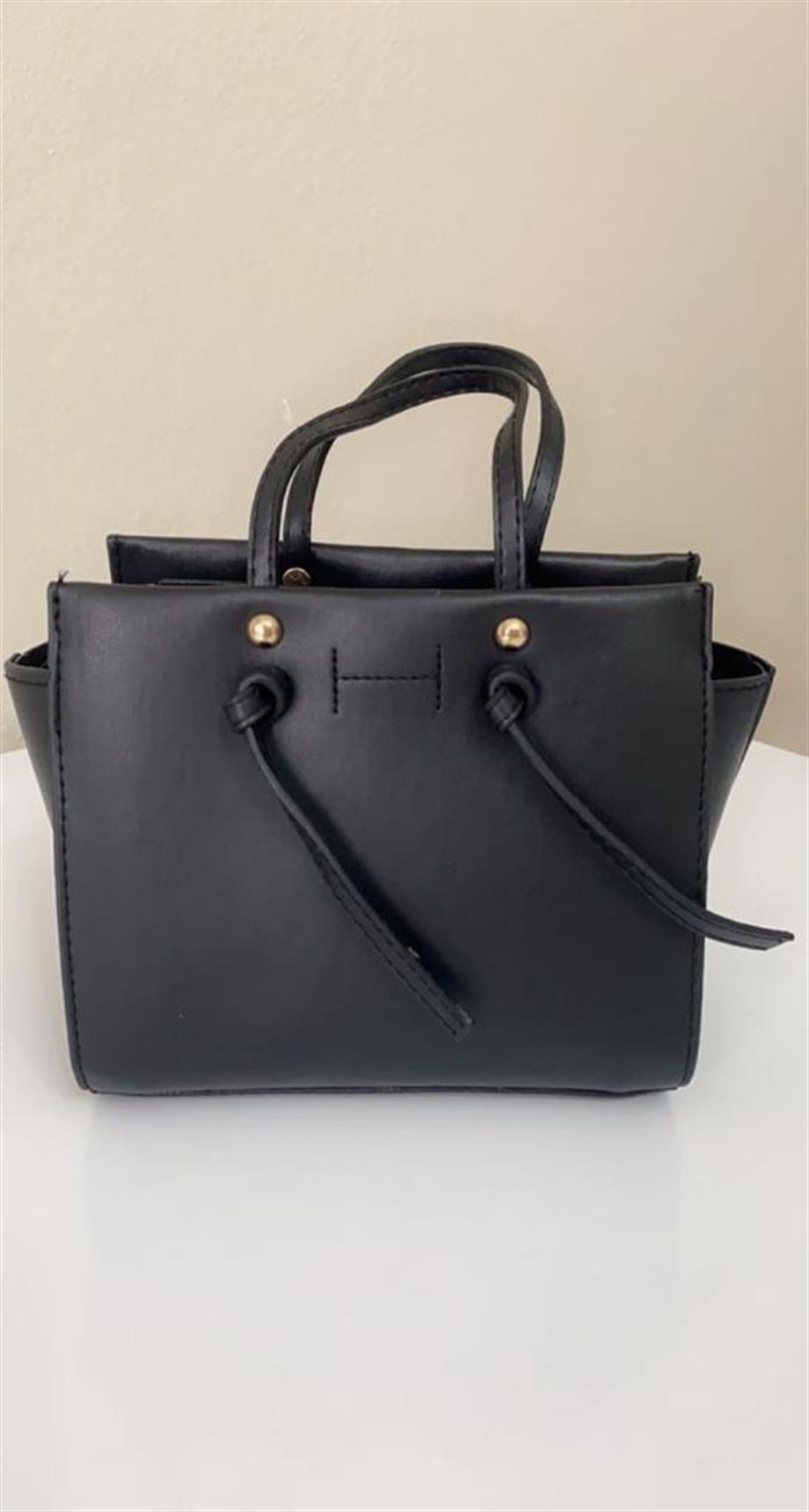 Düğümlü Mini Çanta Siyah