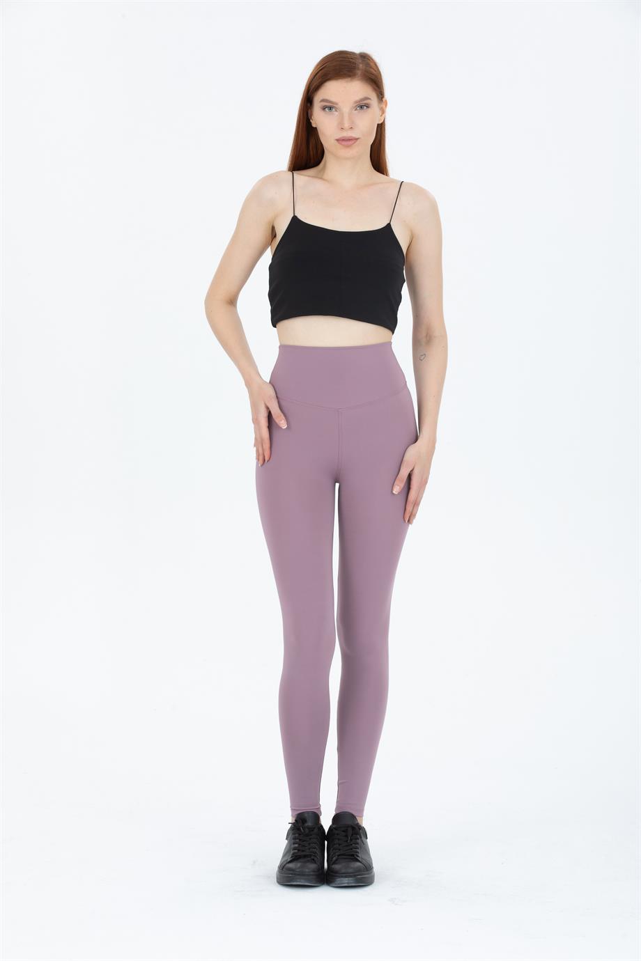 Oysho Full Likralı Yüksek Bel Toparlayıcı Tayt Gül Kurusu