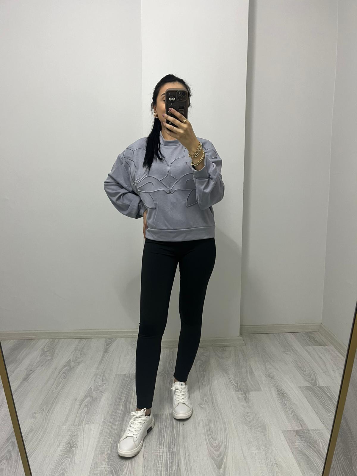 Oysho Premıum Kumaş Sweatshırt Gri