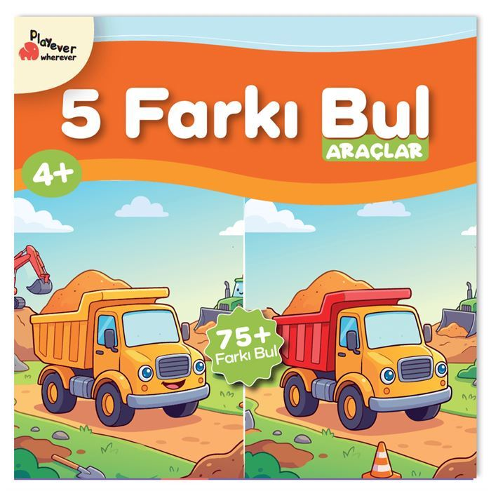 5 Farkı Bul Araçlar Dikkat Ve Görsel Algı Etkinlik Kitabı