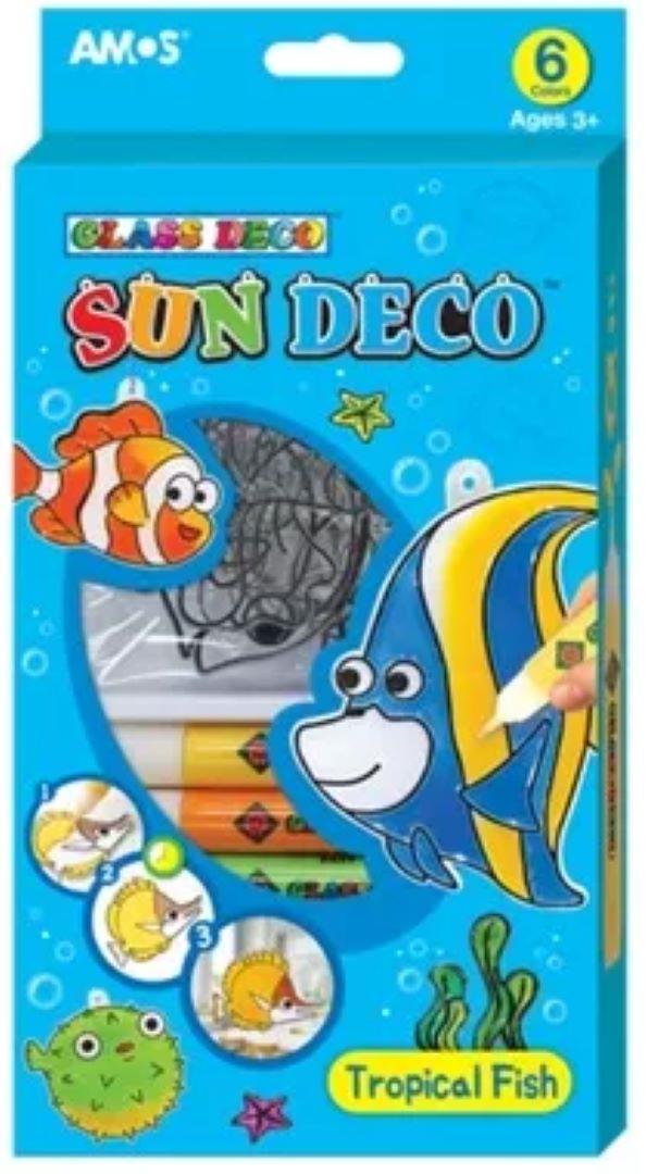 Amos Cam Boyama Seti Sun Deco Tropikal Balık
