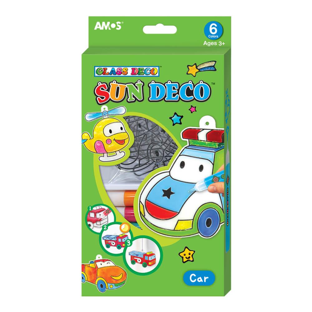 Amos Vitray Cam Boyama Seti Arabalar-Sd 10P6-C
